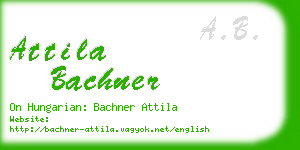 attila bachner business card